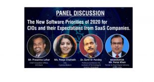 The new software priorities of 2020 for CIOs and their expectations from SaaS Companies. | Panelists - Dr. Sunil Kr Pandey Professor & Director (IT) – ITS | Prasanna Lohar, CIO, DCB Bank | Pooja Chatrath, CIO, Cryoviva Biotech | Moderator - Feroz Khan, Partner & Head Digital Advisory, KPMG India.
