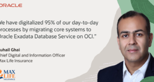At the Oracle CloudWorld Tour in Mumbai, India, Max Life Insurance Company Ltd. announced its migration of mission-critical database workloads to Oracle Exadata Database Service on Oracle Cloud Infrastructure (OCI).